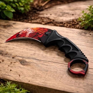Nôž Karambit s puzdrom RED