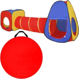 Detský stan s tunelom a domčekom 3v1