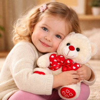 Plyšový medvedík so srdcom 30 cm