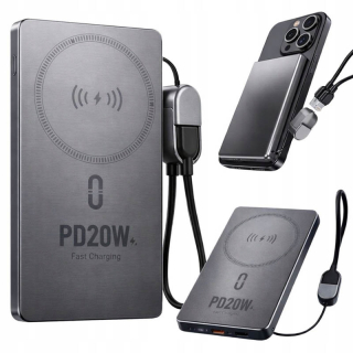 Powerbanka 5000 mAh s rýchlym nabíjaním 20 W sivá
