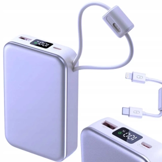 Powerbanka 20000 mAh s rýchlym nabíjaním QC 3.0 fialová