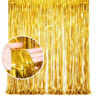 Dekoračný párty záves 100 x 180 cm zlatý