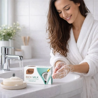 TEO Rich Milk Coconut krémové mydlo 90 g