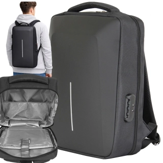 Batoh na notebook 15 L s kódovým zámkom čierny