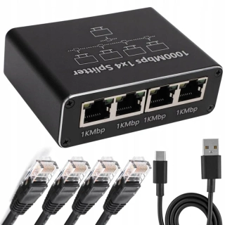 Rozbočovač LAN RJ45 na 4 porty