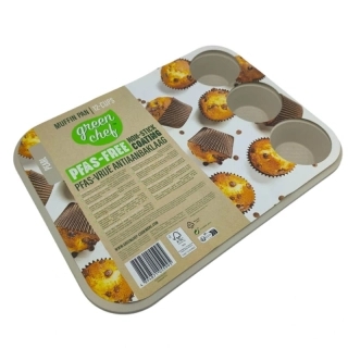 Plechová forma na muffiny 12 otvorov krémová
