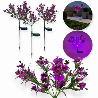 Solárna LED lampa Kvet 2 ks