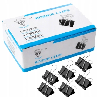 Klipy na papier 32 mm – 12 ks