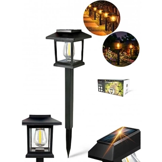 Moderné solárne LED záhradné svetlo – stĺpik 38 cm (sada 2 ks)