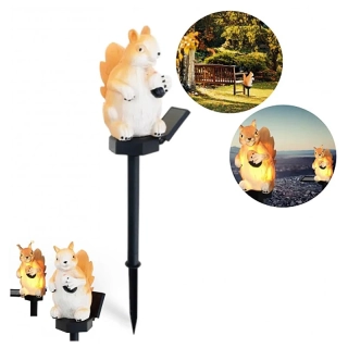 Solárna LED lampa Veverička so žaluďom