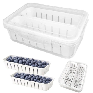 Nádoba do chladničky 2L s 2 odkvapkávacími vložkami