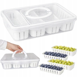 Organizér na potraviny 4,5L s odkvapkávacími priehradkami