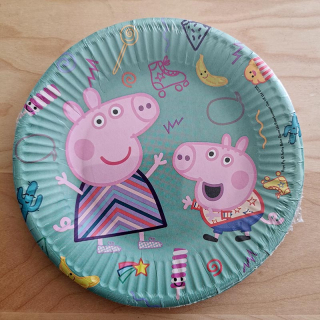 Papierové taniere Peppa Pig – sada 10 ks, priemer 19,5 cm