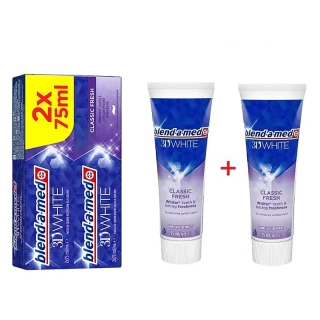 Zubná pasta Blend-a-med 3D White Classic Fresh 2×75 ml
