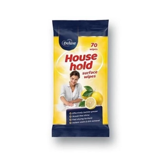 Vlhčené obrúsky do domácnosti Deluxe Household – 70 ks