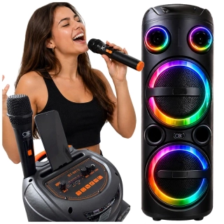 Bezdrôtový Bluetooth reproduktor karaoke s mikrofónom 78 cm