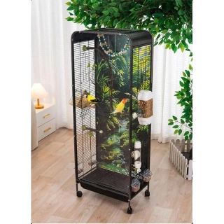 NUXIE® vtáčia klietka pre papagáje 135 cm – veľká voliéra s kolieskami