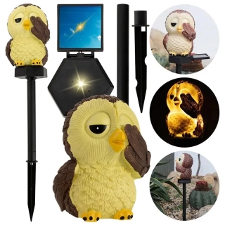LED solárna lampa sova do záhrady 41 cm