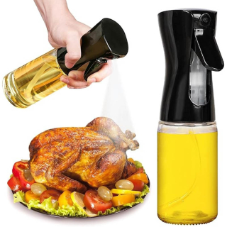 Rozprašovač na olej a olivový olej 200 ml čierny