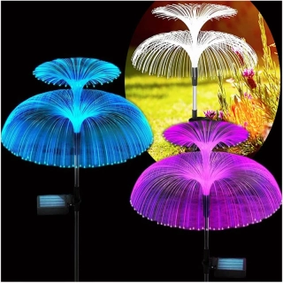 Solárne záhradné lampy Medúza RGB 2 ks