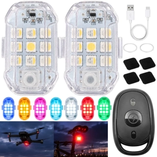 LED stroboskopické svetlá s diaľkovým ovládaním 2 ks