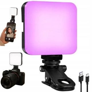 Mini RGB LED lampa na foto a video