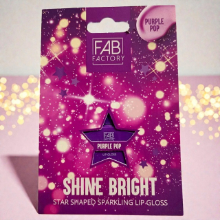 FAB FACTORY Shine Bright Star Shaped Sparkling Lip Gloss Purple Pop