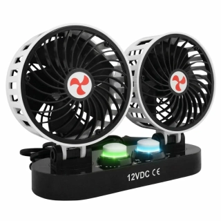 Dvojitý ventilátor do auta 12 V