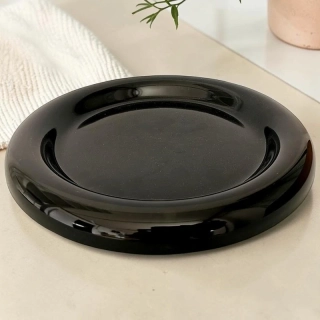 Dekoratívny porcelánový tanier čierny 24 cm