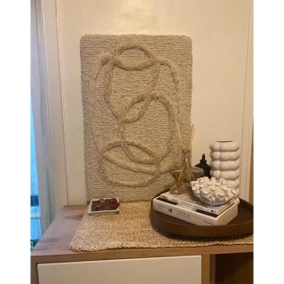 Nástenná textilná dekorácia – sada 3 obrazov 40 × 60 cm