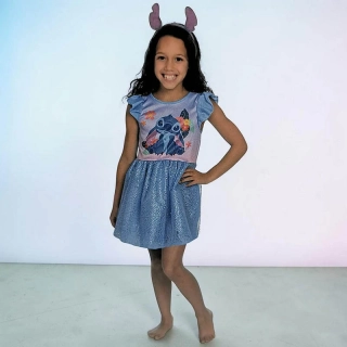 Šaty Stitch s čelenkou pre dievčatá