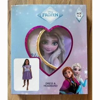 Šaty Frozen s čelenkou pre dievčatá