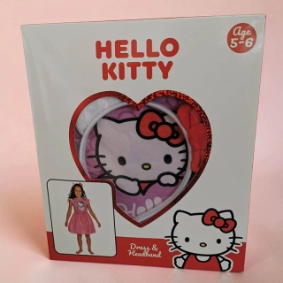 Hello Kitty šaty s čelenkou pre dievčatá