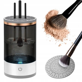 Čistička a sušička štetcov na make-up USB čierna