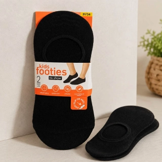 Detské neviditeľné ponožky Footies No Show čierne