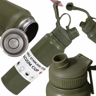 Nerezová termoska s náustkom 700 ml zelená