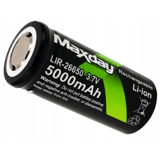 Nabíjateľná batéria Maxday Li-Ion 26650 5000 mAh