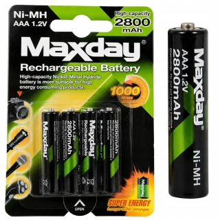 Nabíjateľné batérie AAA 2800 mAh – sada 4 ks