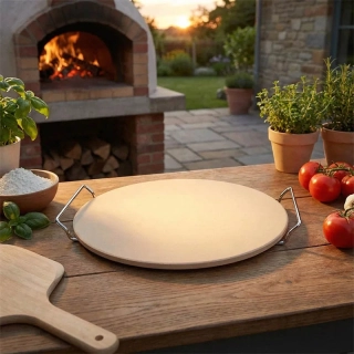 Okrúhly pizza kameň s rukoväťami 36 cm