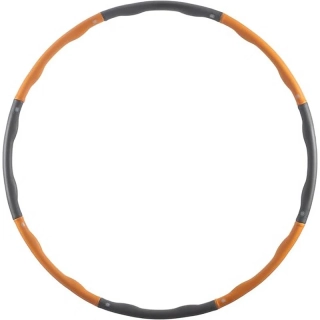 Skladacia masážna hula hoop obruč sivo-žltá