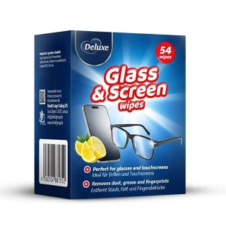 Čistiace obrúsky na okuliare a obrazovky Deluxe Glass & Screen 54 ks