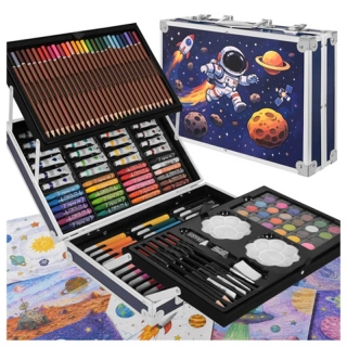 Kufrík na výtvarnú výchovu pre deti 145 dielov Astronaut