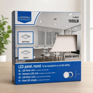 LED panel okrúhly 15 W 1050 lm teplá biela 3000 K Ø 17 cm