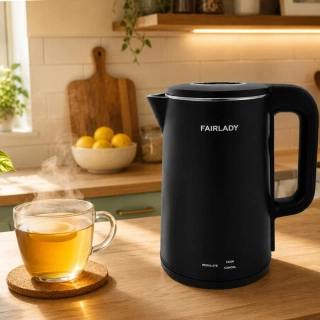 Inteligentná rýchlovarná kanvica s reguláciou teploty Fairlady 1,9 l 1500 W čierna