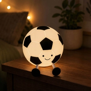 LED nočné svetlo Futbalová lopta 10 cm