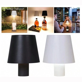 LED lampa na fľašu biela – bezdrôtové tienidlo s USB nabíjaním, 3 farby svetla, IP44