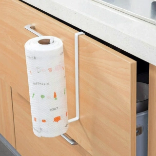 Závesný držiak na papierové utierky pod policu biely