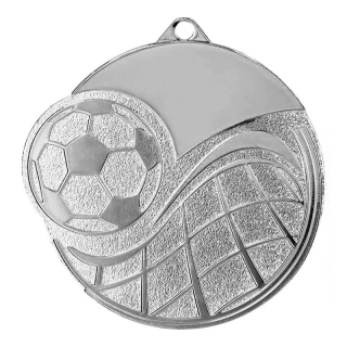 MMC6065 Futbalová kovová medaila 60 mm strieborná