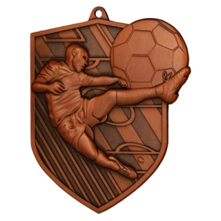 MD8049 Bronzová futbalová medaila 78 × 67 mm