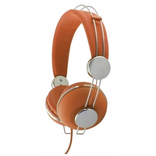 ESPERANZA - Káblové stereo slúchadlá MACAU s 3 m káblom orange